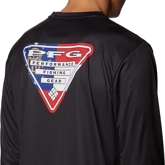 🆕Columbia Men's Terminal Tackle PFG State Triangle LS, MD-Black/Ga Flag, NWT - Picture 5 of 5